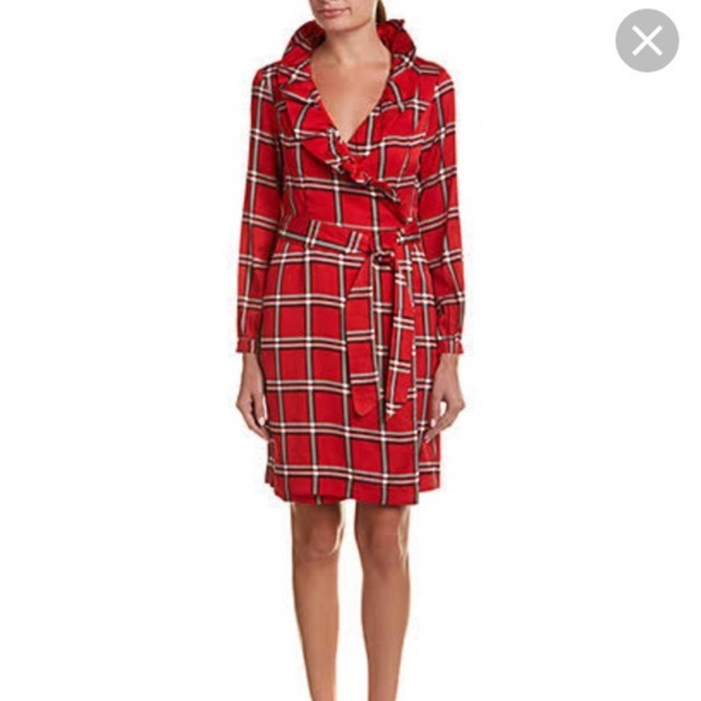 Elizabeth McKay Plaid Scotland Wrap Dress